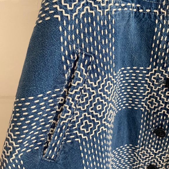 Blue Patterned Halter Dress - Picture 7 of 11